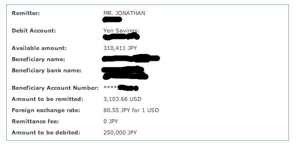 citibank japan foreign exchange rate